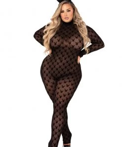 Roma Costume Plus Size Sheer Playboy Bunny Bodysuit