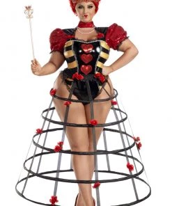 Party King Plus Size Caged Heart Queen Costume