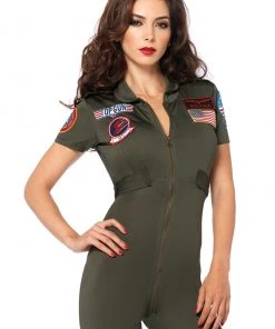 Leg Avenue Women's Top Gun Flight Suit Costume