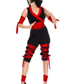 Music Legs Fierce Red Ninja Costume