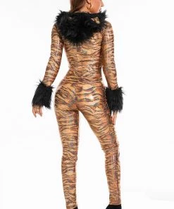 3WISHES Metallic Hooded Tiger Costume -Sexy Halloween Costumes Sales unnamed file 2535
