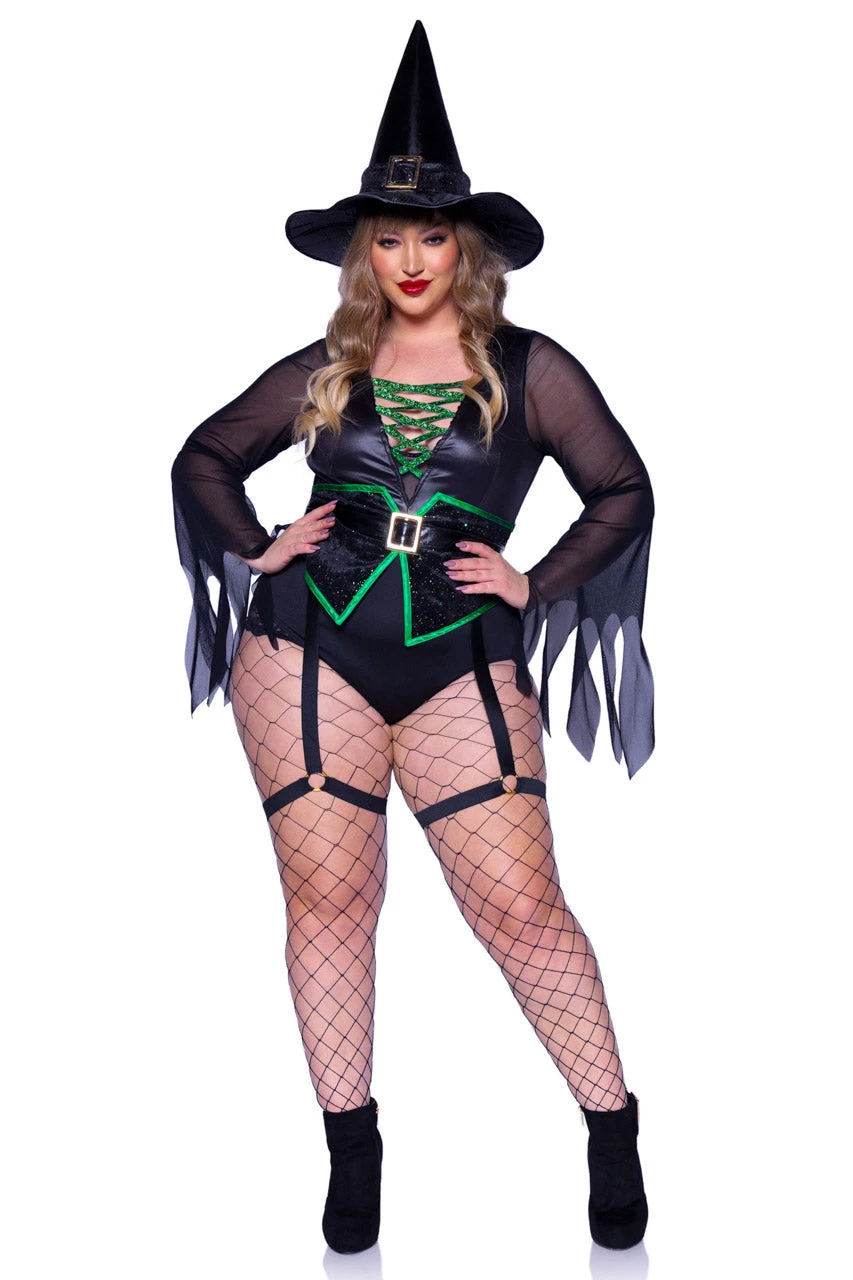 Leg Avenue Plus Size Broomstick Babe Costume 3 Leg Avenue Plus Size Broomstick Babe Costume