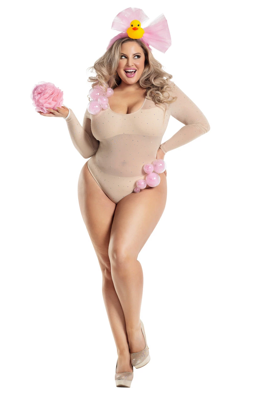 Party King Plus Size Bubble Bath Babe Costume 3 Party King Plus Size Bubble Bath Babe Costume