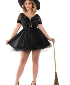 Party King Plus Size Bewitching Pin-Up Witch Costume