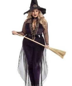 Party King Plus Size Midnight Violet Witch Costume