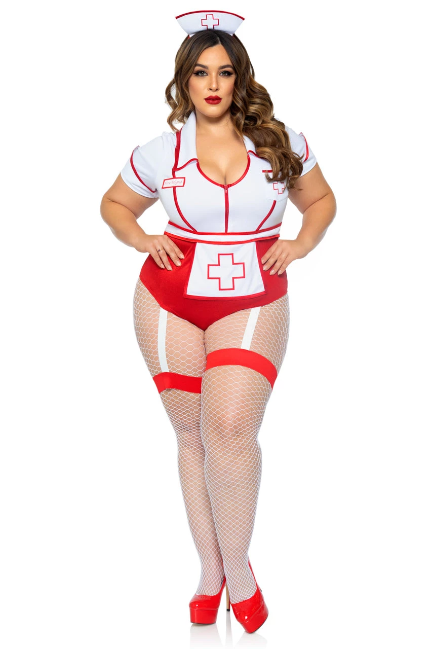 Leg Avenue Plus Size Nurse Feelgood Costume 4 Leg Avenue Plus Size Nurse Feelgood Costume - Image 2