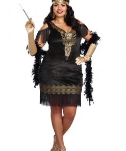 Dreamgirl Plus Size Swanky Flapper Costume