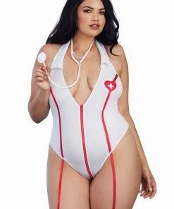 Dreamgirl Care Cutie Sexy Nurse Lingerie Teddy -Sexy Halloween Costumes Sales unnamed file 4002