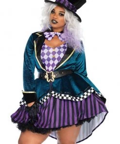 Sexy Halloween Costumes Sales 37 Leg Avenue Hot Hatter Plus Size Costume