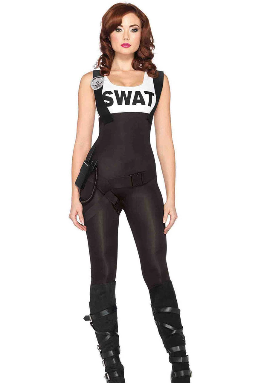 Leg Avenue Top SWAT Jumpsuit Costume 3 Leg Avenue Top SWAT Jumpsuit Costume