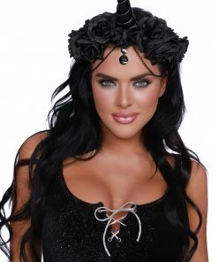 Dreamgirl Black Unicorn Headpiece