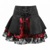 Daisy Corsets USA Red Gothic Mini Skirt -Sexy Halloween Costumes Sales unnamed file 5261