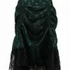Daisy Corsets USA Dark Green Ruched Bustle Skirt With Black Lace Overlay -Sexy Halloween Costumes Sales unnamed file 5317