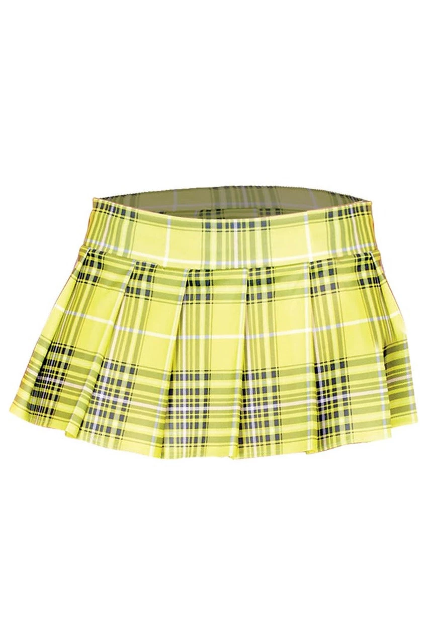 Music Legs Yellow Plaid Skirt 4 Music Legs Yellow Plaid Skirt - Image 2