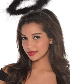 AMSCAN Black Marabou Halo Accessory