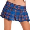 Be Wicked Blue Plaid Skirt