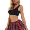 3WISHES Plaid Playtime Set -Sexy Halloween Costumes Sales unnamed file 5757