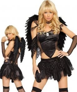 Roma Costume Twilight Raven Black Angel Costume