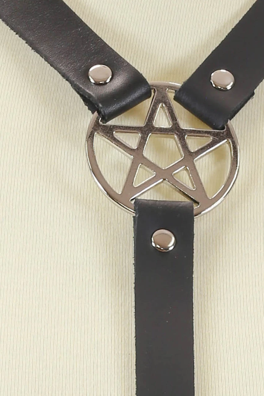 Funk Plus Double Pentagram Leather Harness 4 Funk Plus Double Pentagram Leather Harness - Image 2