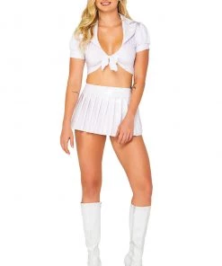 Roma Pleated Vinyl Skirt -Sexy Halloween Costumes Sales unnamed file 656