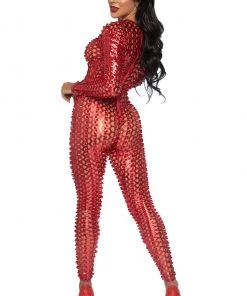 Leg Avenue Laser Cut Metallic Catsuit -Sexy Halloween Costumes Sales unnamed file 675