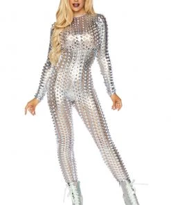 Leg Avenue Laser Cut Metallic Catsuit -Sexy Halloween Costumes Sales unnamed file 679