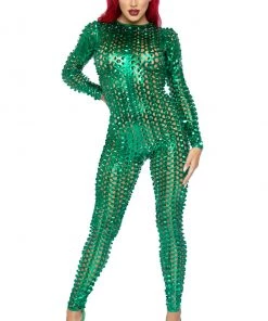 Leg Avenue Laser Cut Metallic Catsuit -Sexy Halloween Costumes Sales unnamed file 680
