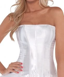 AMSCAN White Satin Costume Corset