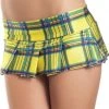 Be Wicked Yellow Plaid Micro School Girl Skirt -Sexy Halloween Costumes Sales unnamed file 733