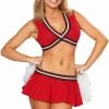 3WISHES Red Hot Sexy Cheerleading Costume