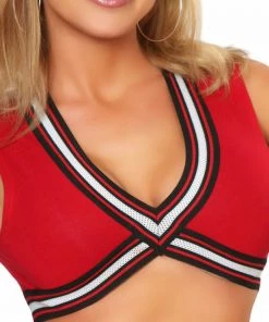 3WISHES Red Hot Sexy Cheerleading Costume -Sexy Halloween Costumes Sales unnamed file 804