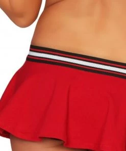 3WISHES Red Hot Sexy Cheerleading Costume -Sexy Halloween Costumes Sales unnamed file 807